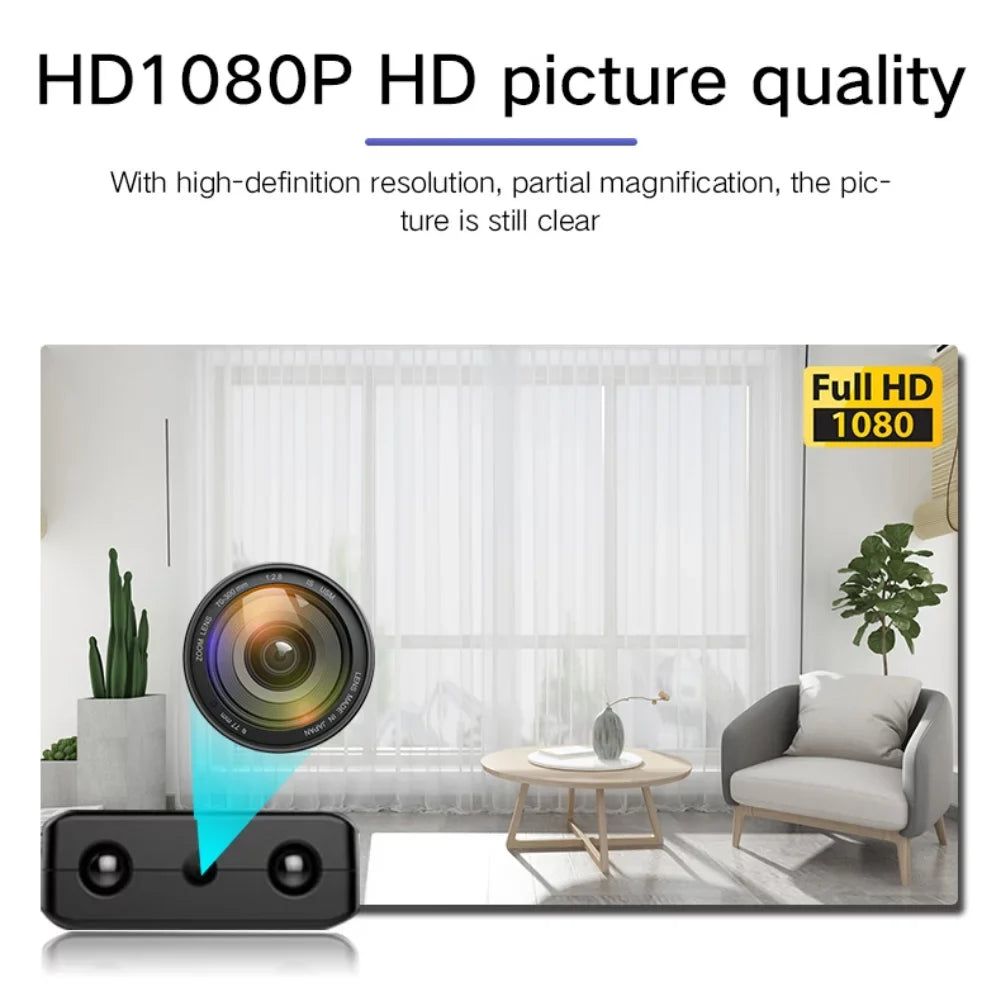 Micro HD camera – Compacte WiFi beveiligingscamera met nachtzicht & audio (Copy) VestraGear