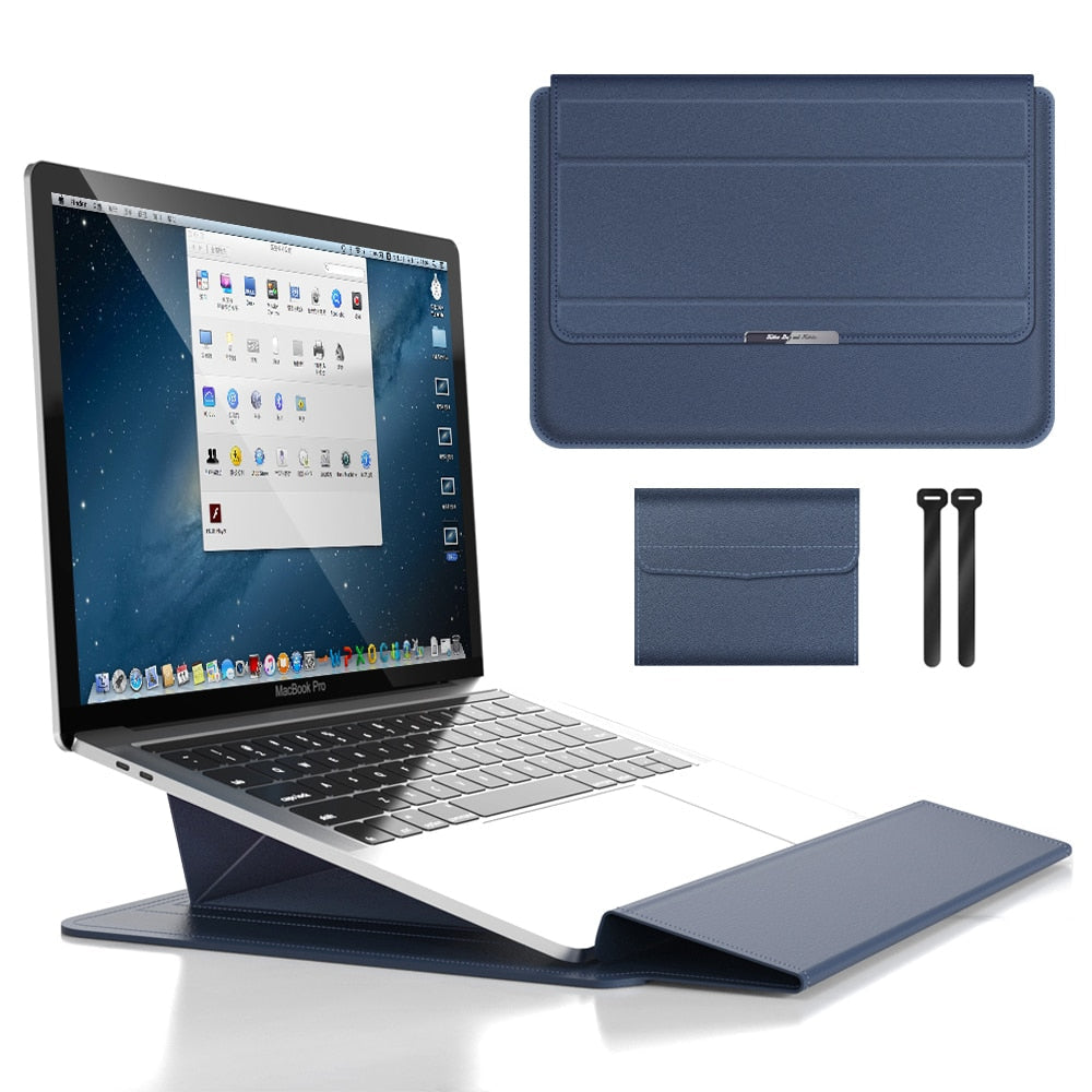 Opvouwbare Laptopstandaard & Sleeve – Ergonomisch Werkcomfort Vestragear