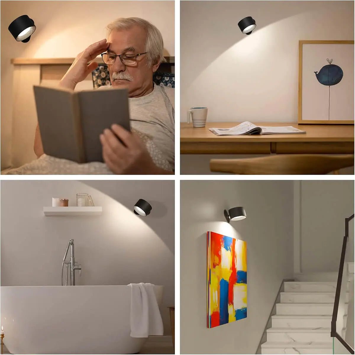 Draadloze Wandlamp – Oplaadbare LED met Afstandsbediening & Verstelbare Lichtkleur