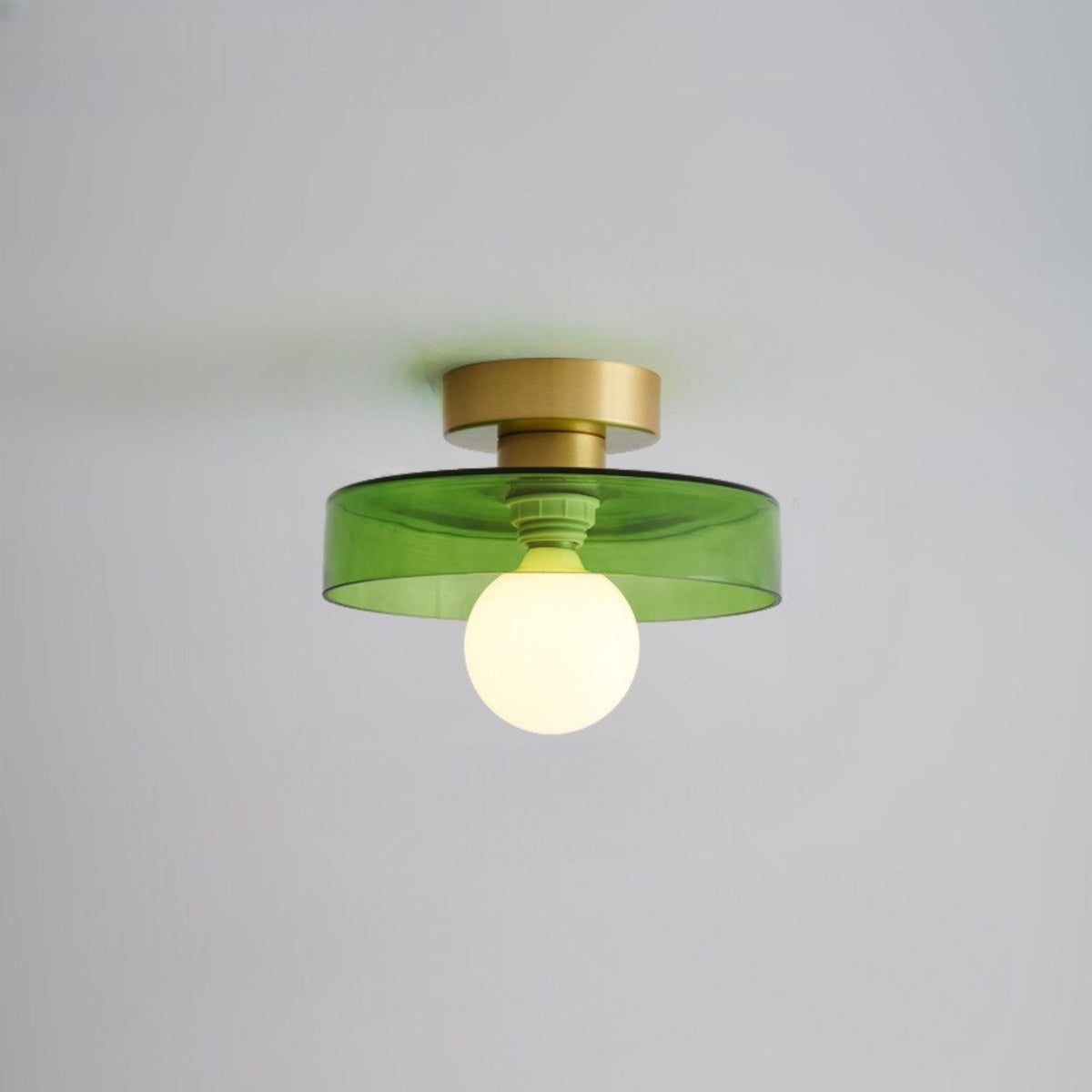 Maisoné Plafondlamp – Bauhaus Design met Glazen Kap & Luxe Messing Afwerking