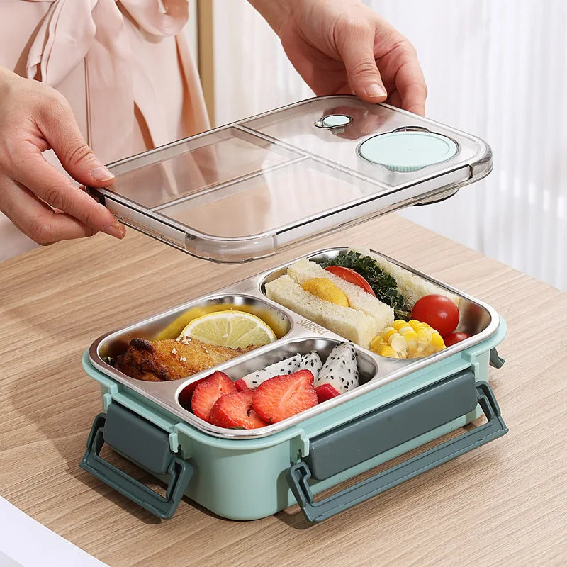 Mealix – RVS lunchbox lekvrij met bestek – voor werk, school en reizen