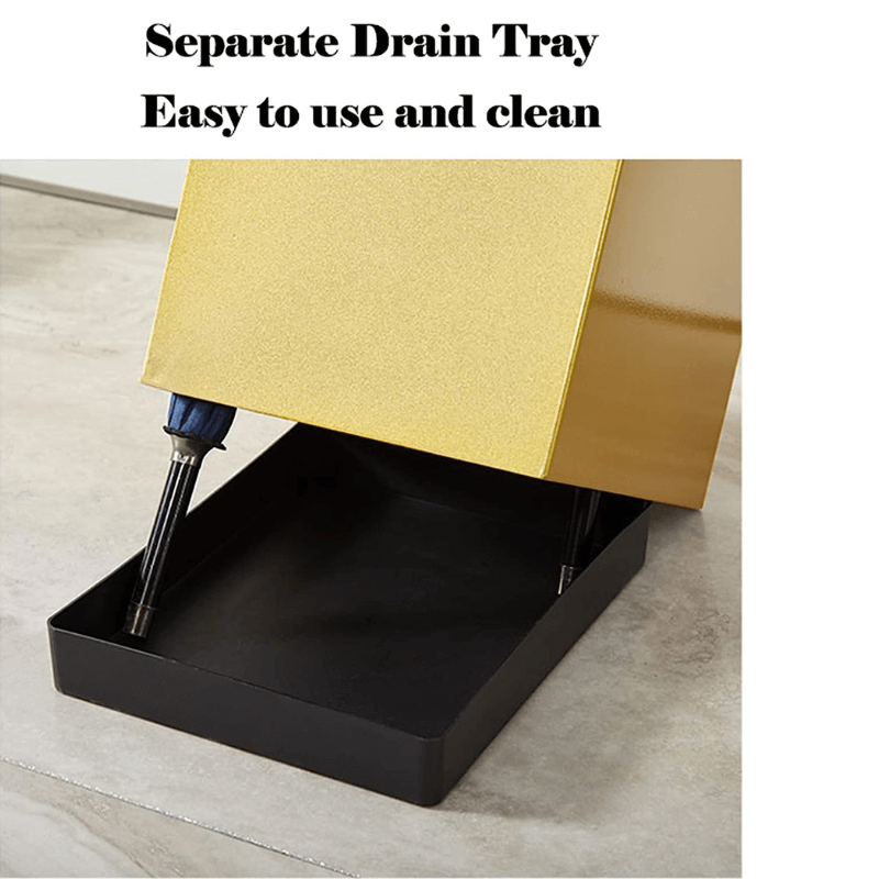 Nordvyn parapluhouder – metalen standaard met opvangschaal in Scandinavisch design