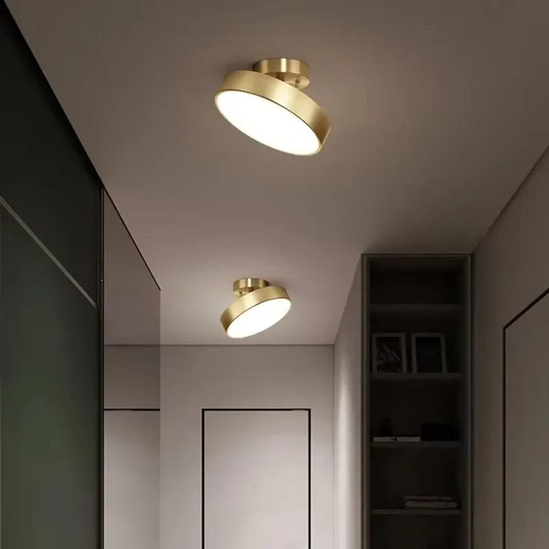 CopperLux Retro Plafondlamp – Koperen LED Designlamp met Warm Licht & Energiezuinig Vermogen