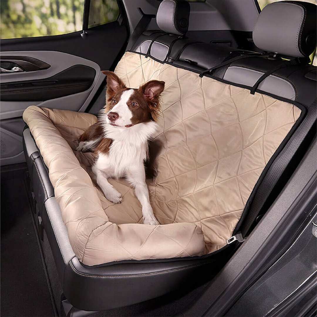Auto hondenbed – Waterbestendige autostoelhoes met antislip & veiligheidsriem