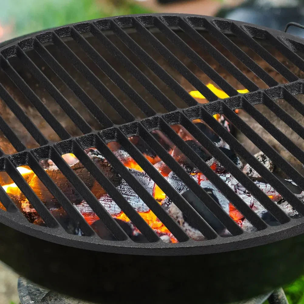CHARCROWN – Round Cast Iron BBQ Searing Grill Rack Vestragear