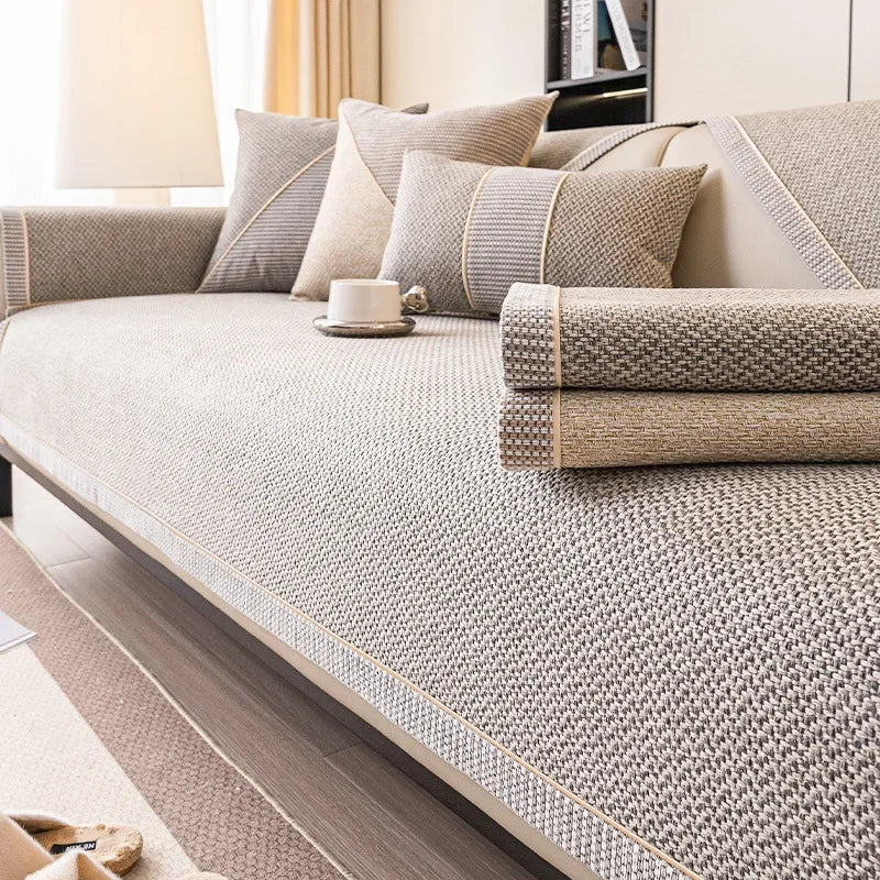 Bankhoes – Ademend katoen-linnen, antislip onderzijde & modulaire pasvorm