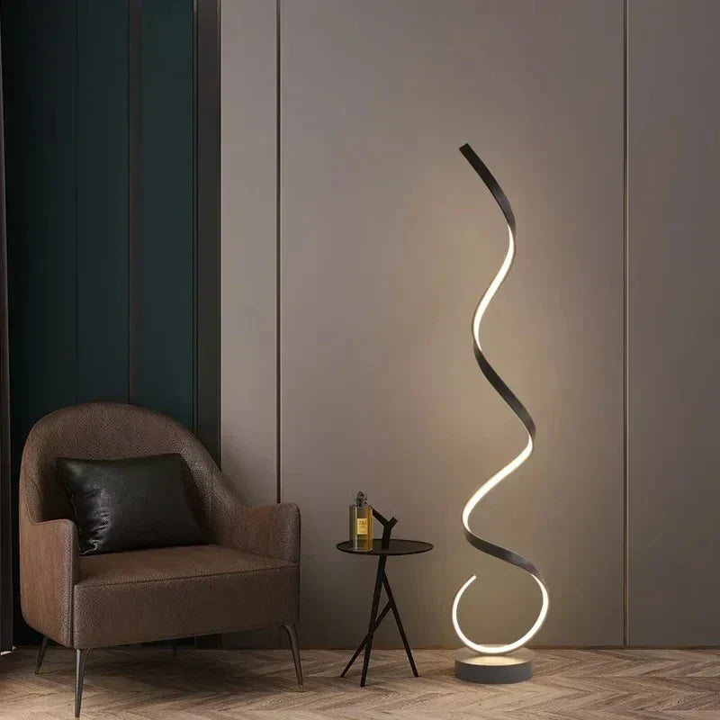 Lumora Spiraal Staande Lamp – Dimbare LED in Modern Design