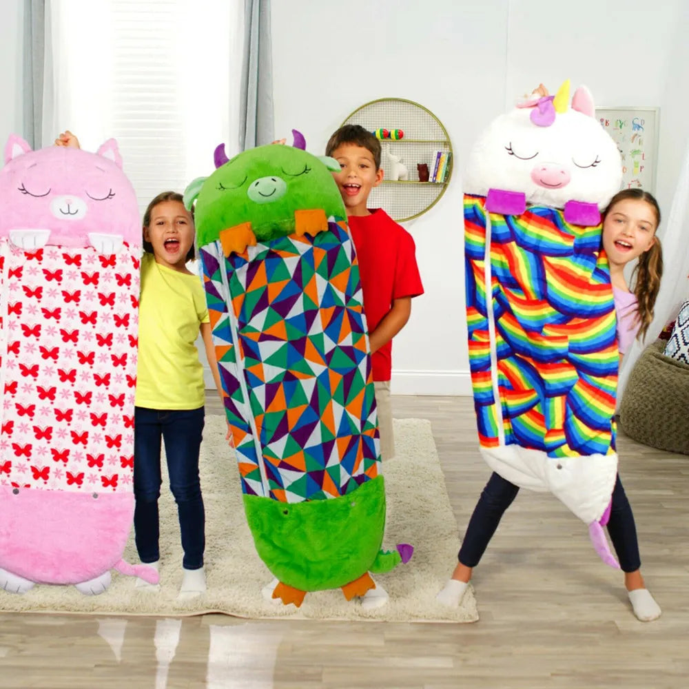 SnuggleBuddy 2-in-1 Slaapzak & Knuffeldier voor Kinderen 3–8 Jaar