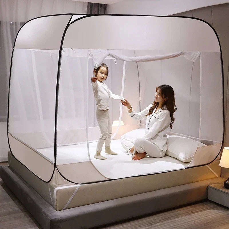 SkyShield Muskietennet – Sterrengrijs, Zonder Installatie, Binnen & Buiten