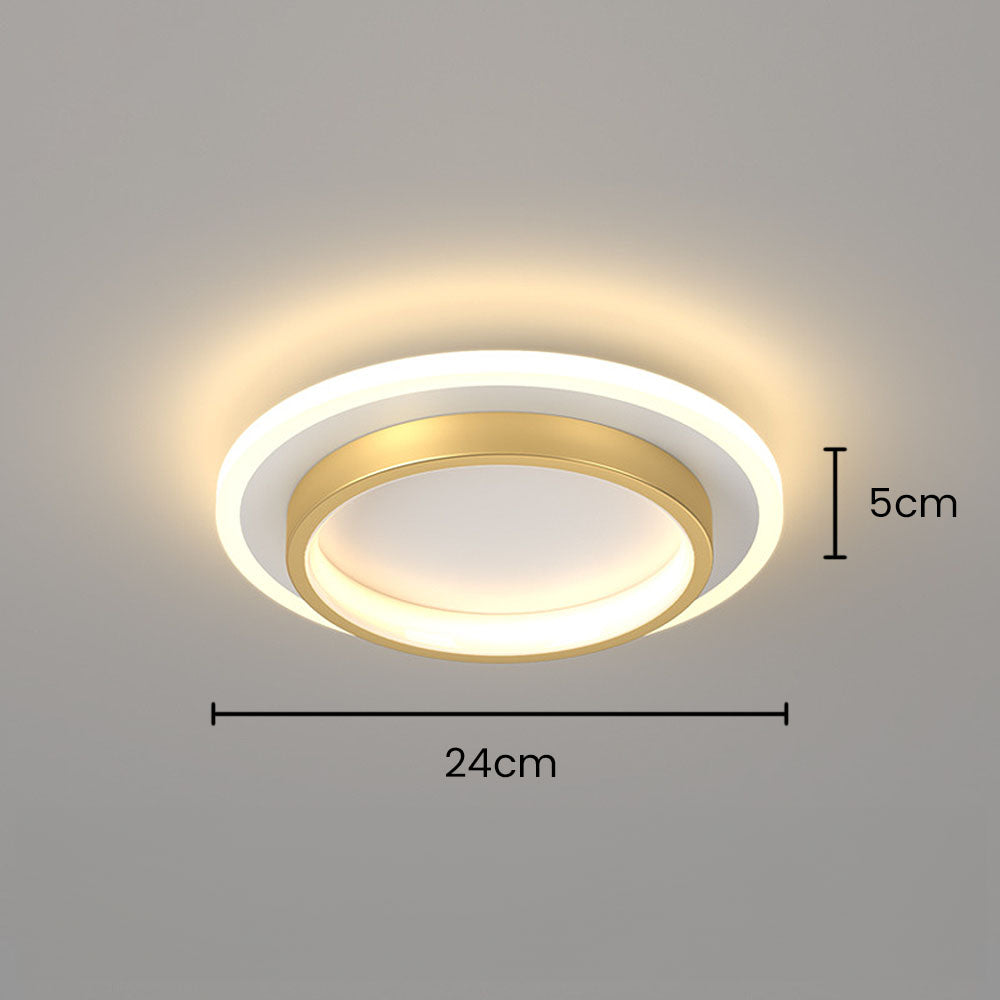 Eldaro Plafondlamp – Ronde LED plafondlamp van metaal en acryl met modern minimalistisch design