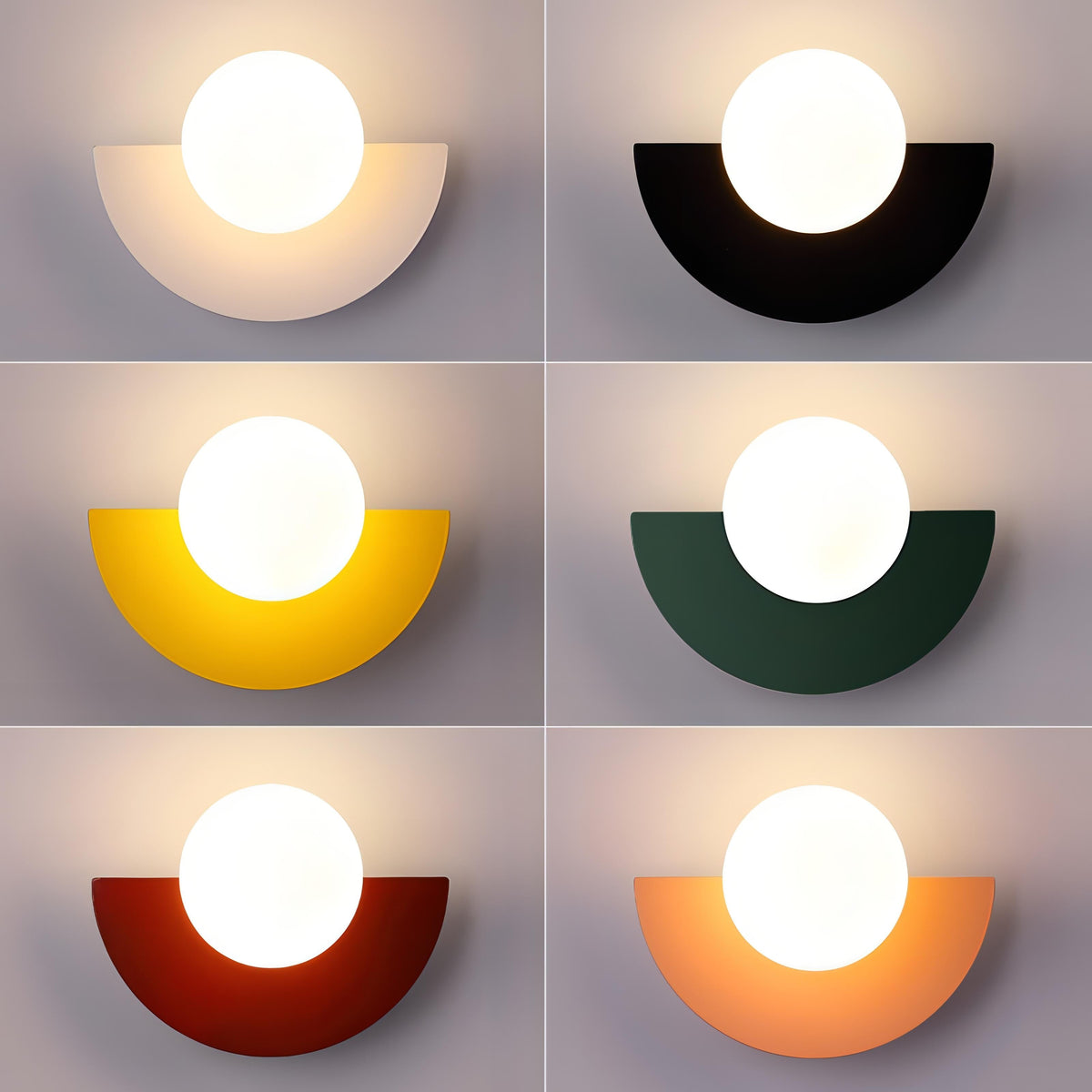 Arctiq Wandlamp – Scandinavisch Halfrond Design met Warme Geïntegreerde LED-Verlichting