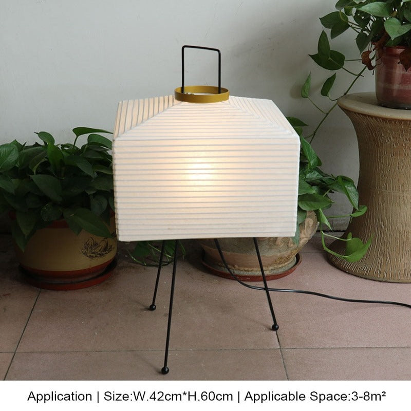 Yukari Vloerlamp – Japans Wabi-Sabi Design met Rijstpapieren Kap & Warm LED-Licht