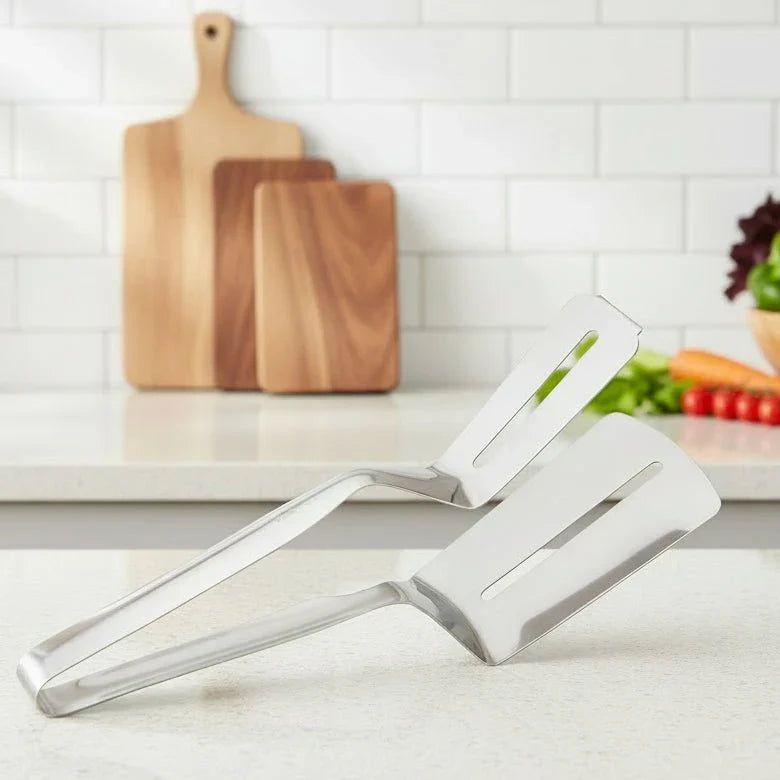 CLAMPSPAT – Stainless Steel Spatula Tongs for BBQ & Kitchen Vestragear