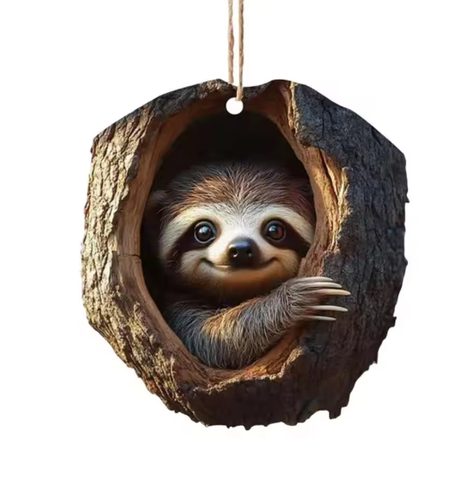 FaunaFest Dierenornamenten – Acryl Kersthangers met 3D-Effect, Lichtgewicht & Duurzaam voor Feestelijke Decoratie