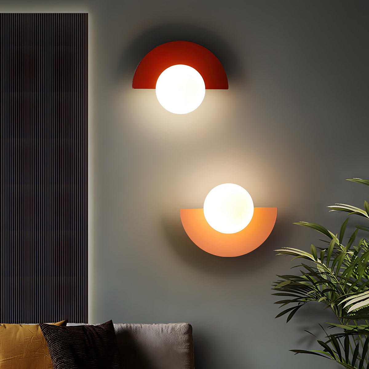 Arctiq Wandlamp – Scandinavisch Halfrond Design met Warme Geïntegreerde LED-Verlichting