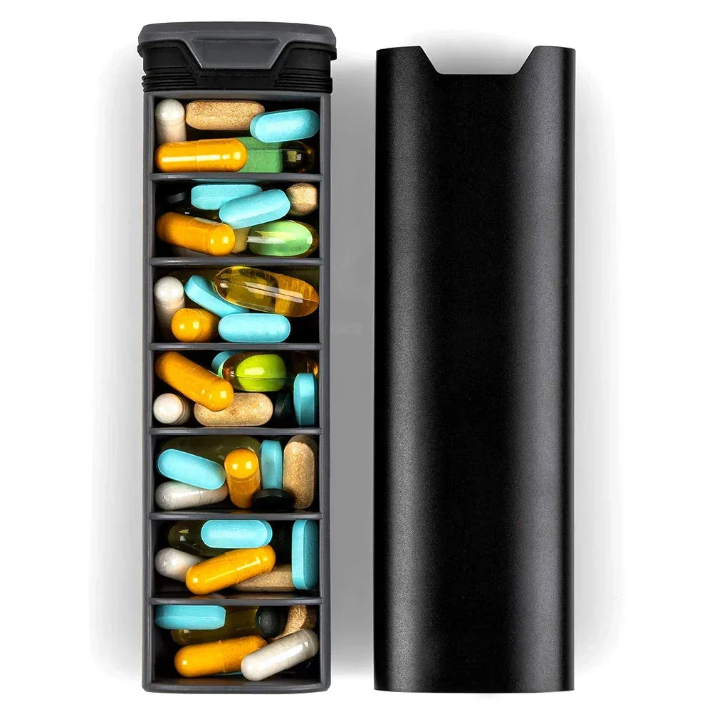 7-Dagen Medicatie Organizer – Compacte Lekvrije Pillendoos voor Thuis en Reizen Vestragear