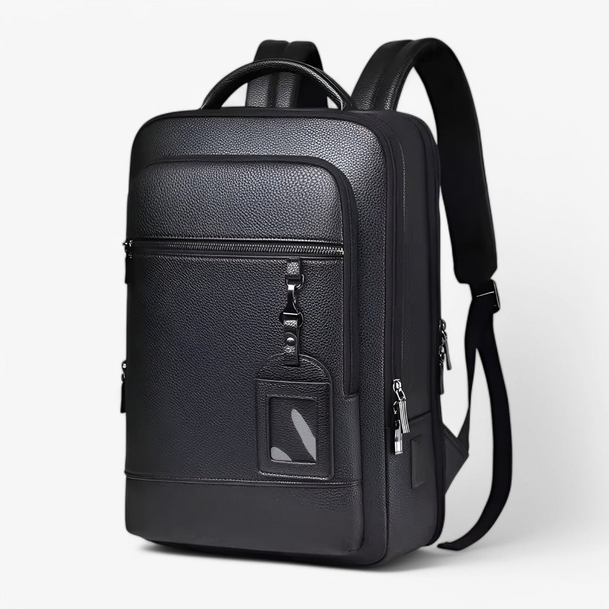Leren Rugzak met USB & Laptopvak – Elegant en Functioneel voor Heren