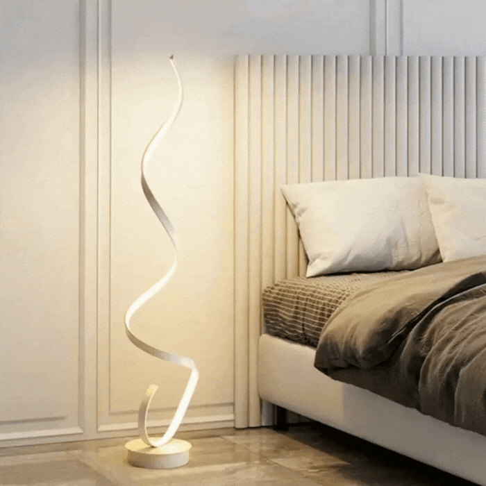 Lumora Spiraal Staande Lamp – Dimbare LED in Modern Design