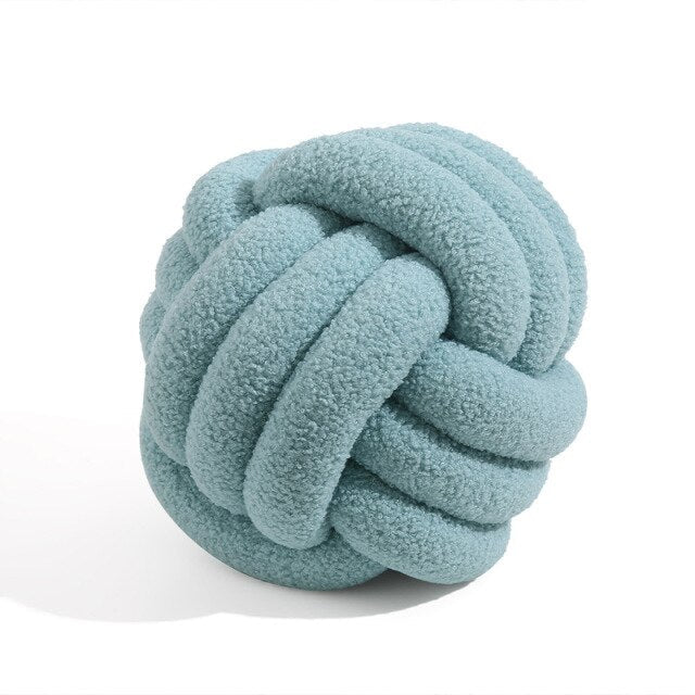 Nuvora Knoopkussen – Katoen Pluche Rond Design, Boho Stijl in 2 Maten
