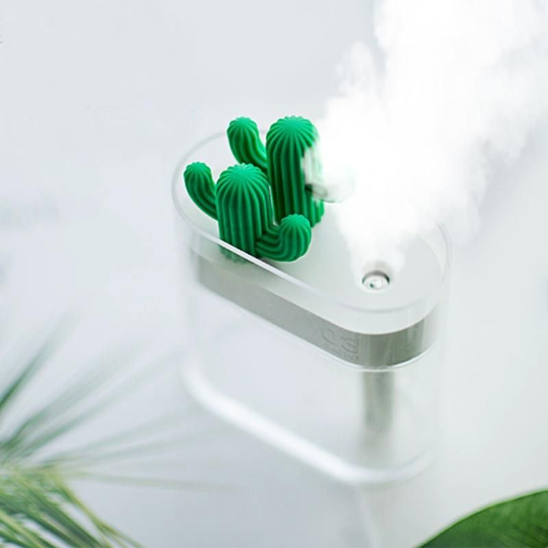 AromaVida Aroma Diffuser – Ultrasonisch Cactus Design met LED & 160ml Tank