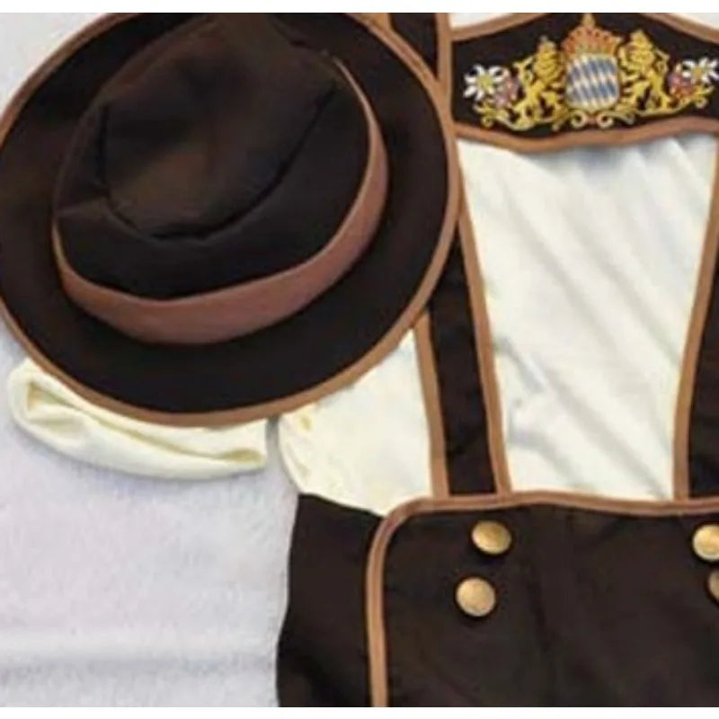 AlpenHeld – Heren Oktoberfest Kostuum met Overhemd, Bretels & Hoed