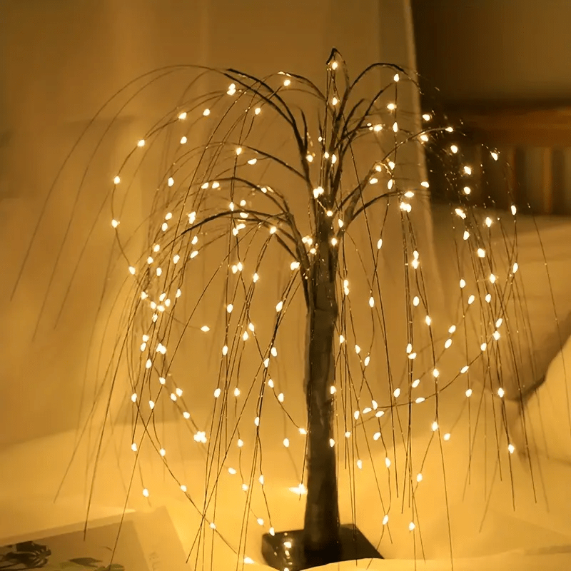 WillowGlow Lichtboom – Decoratieve Treurwilg Lamp met Warm Wit Licht en Natuurlijke Sfeer