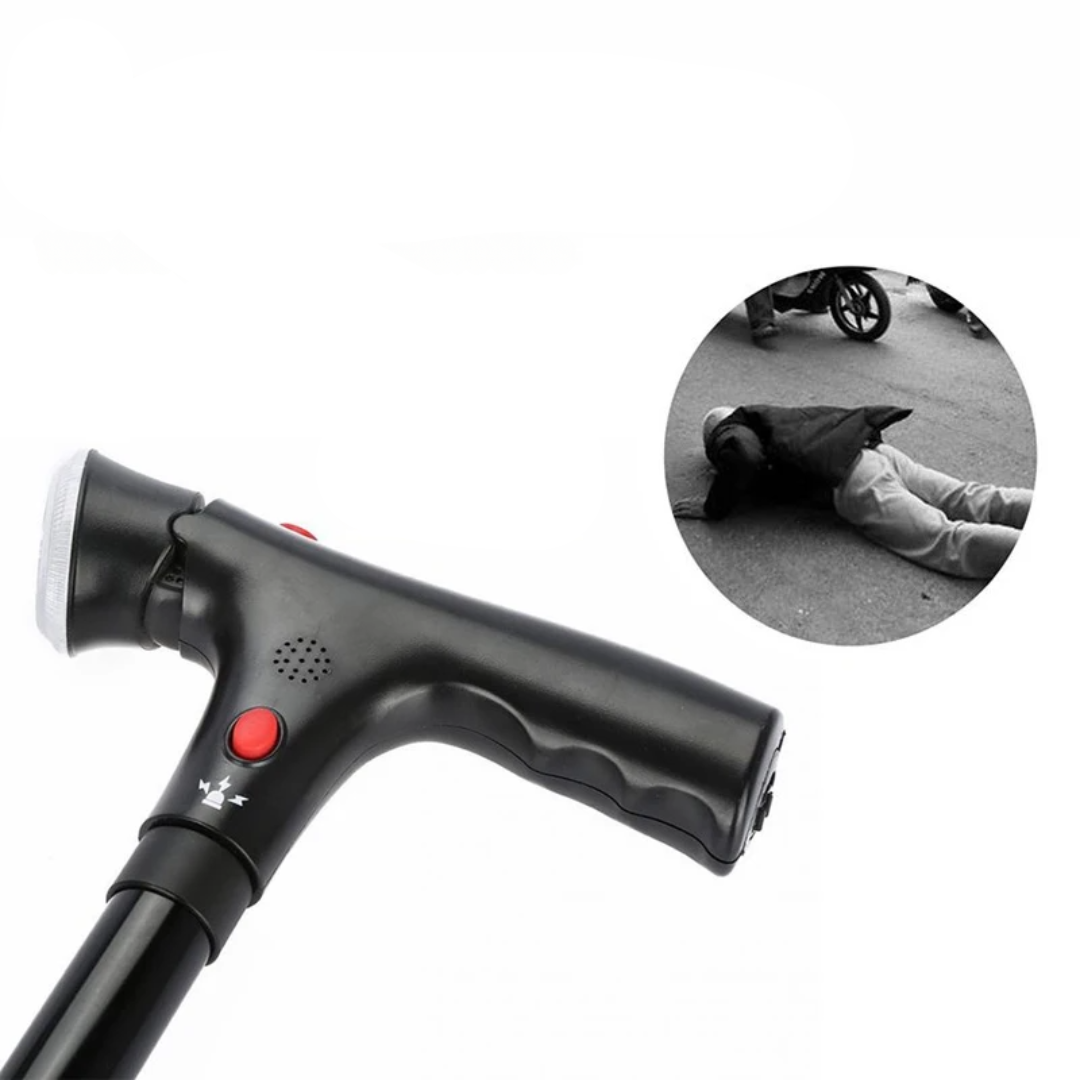 Eldrix Wandelstok – Ergonomische wandelstok van lichtgewicht metaal met antislip handvat