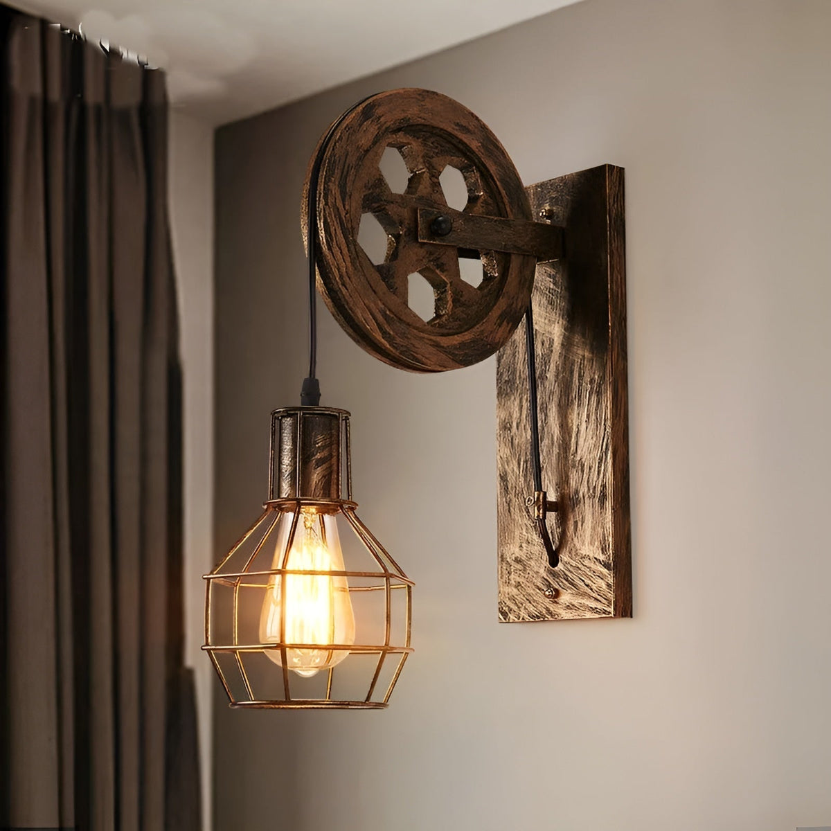 ForgeLight – Vintage Industriële LED Wandlamp – Metaal & Glas Verlichting
