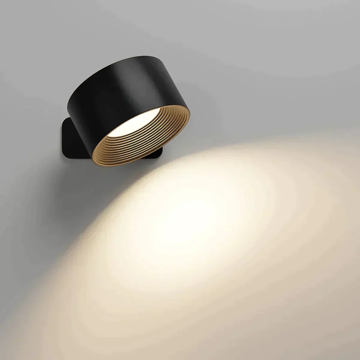 LumaSphere Draadloze Wandlamp – USB-Oplaadbaar, 360° Draaibaar & Touch Bediening LED Verlichting
