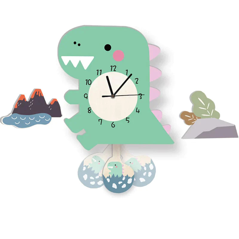 ZooTick | Kleurrijke Diermotieven, Stil Zonder Tikkend Geluid, Educatieve Decoratieve Klok voor Kinderkamers 4