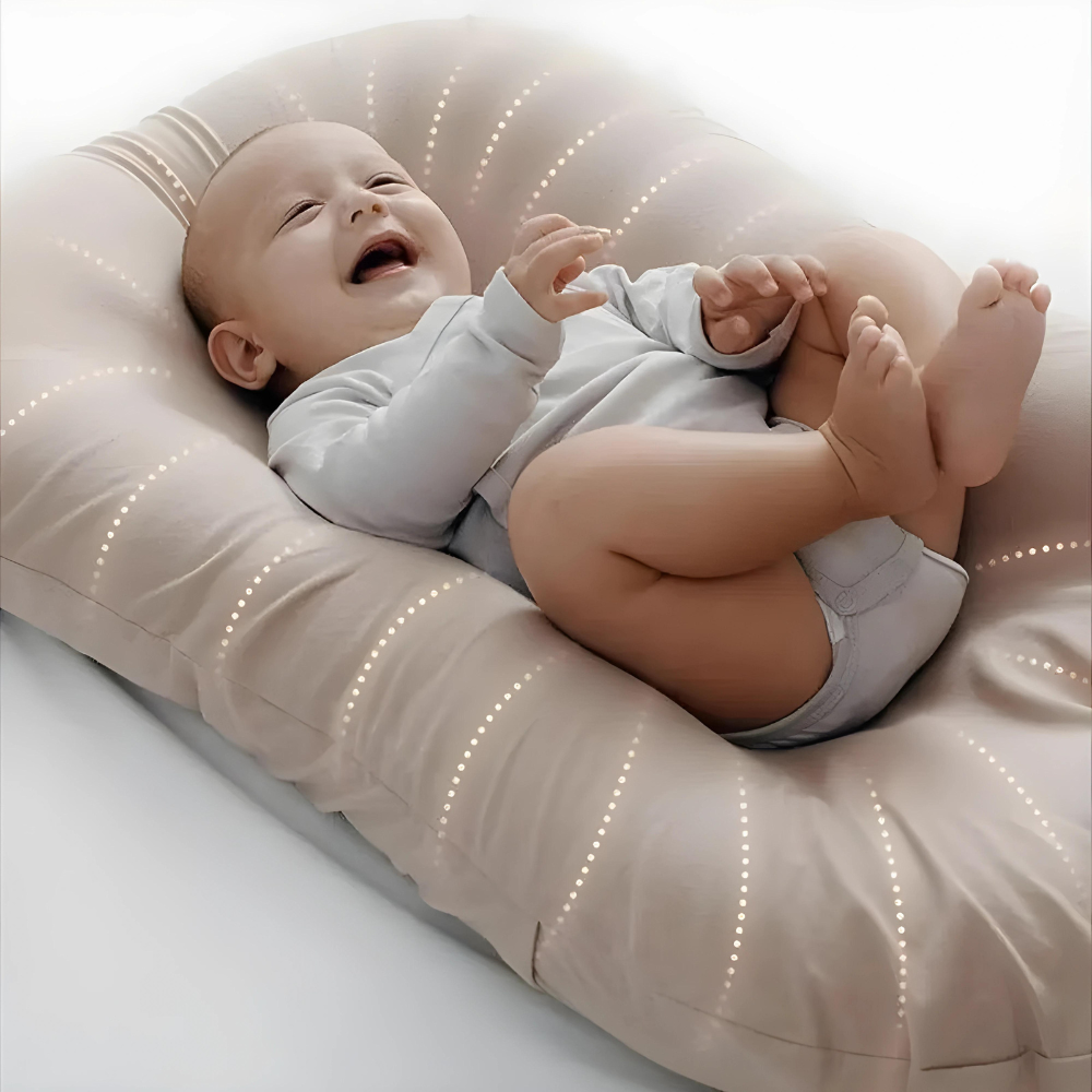 Nuvino – Baby hoofdkussen zacht & ademend – ondersteuning hoofd & nek