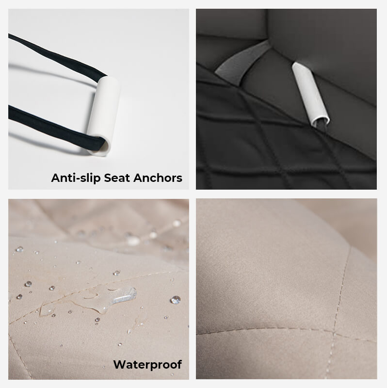 Auto hondenbed – Waterbestendige autostoelhoes met antislip & veiligheidsriem