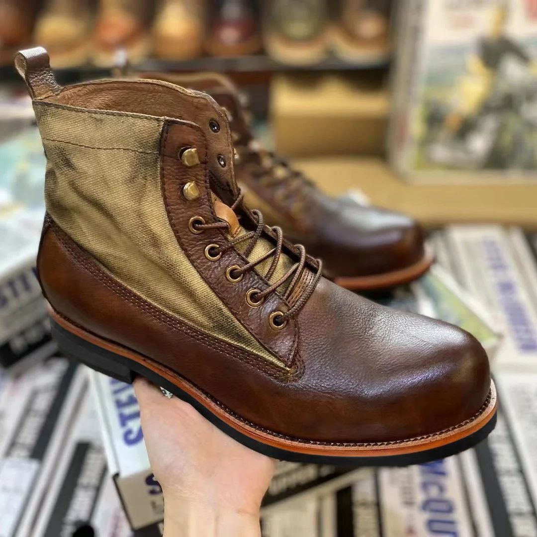 AlpenHeritage – Haferl Sneakers Bernard – Handgemaakte Retro Enkellaarsjes