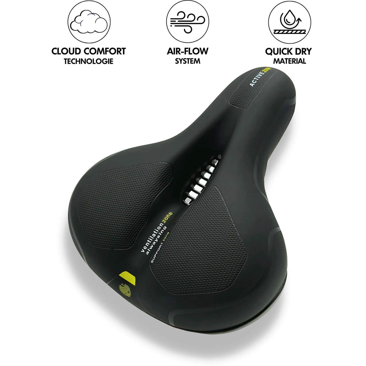 Velora Cloud Comfort Pro Fietszadel – Ergonomisch Gelzadel voor Pijnvrij Fietsen