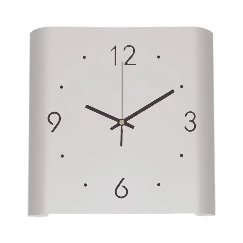 Lumora – Vierkante wandklok met licht & stil uurwerk – modern design