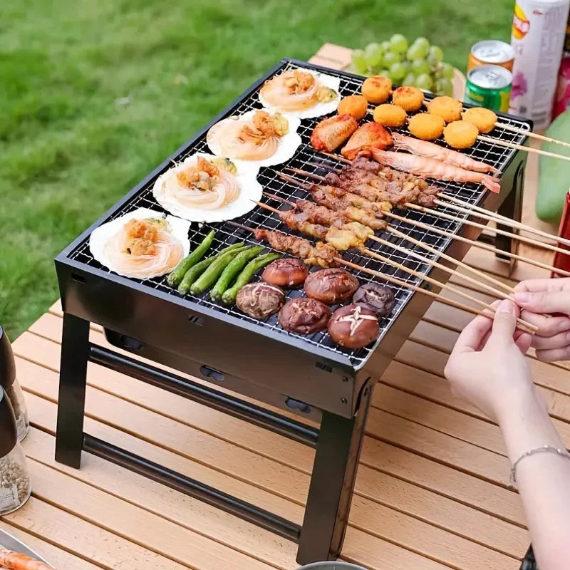 GrillMate – Opvouwbare Tafel BBQ Metaal – Draagbare Houtskoolbarbecue