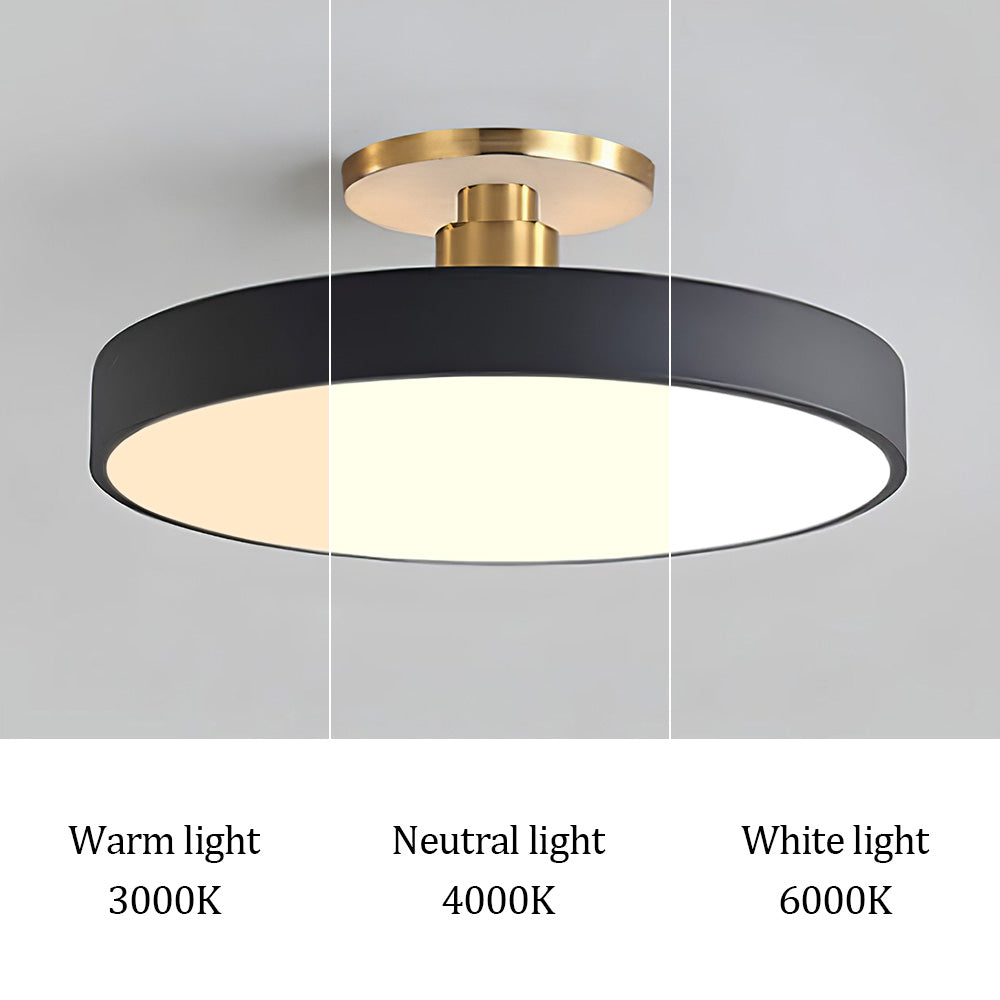 Vionte Plafondlamp – Ronde LED plafondlamp van metaal en acryl met energiezuinig design