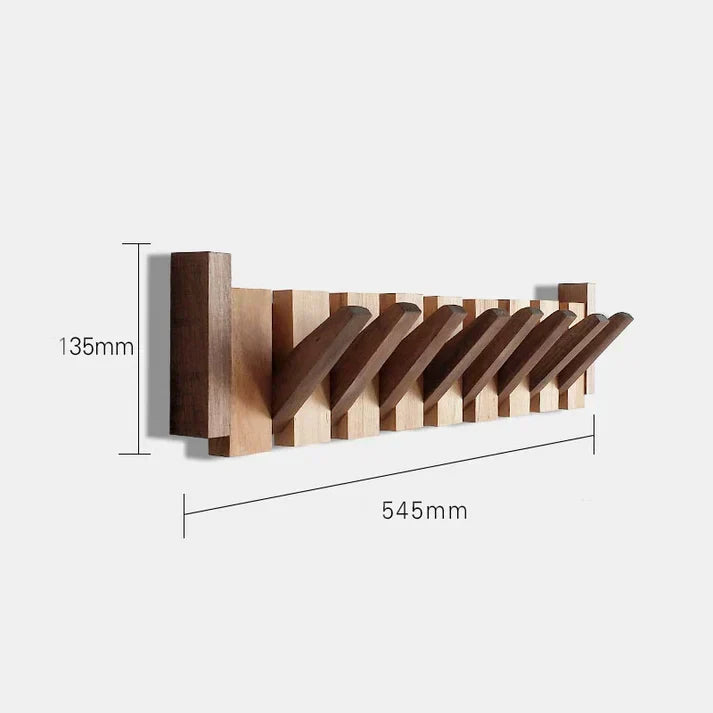 Wandkapstok met magnetische haken – Houten design, ruimtebesparend & stijlvol