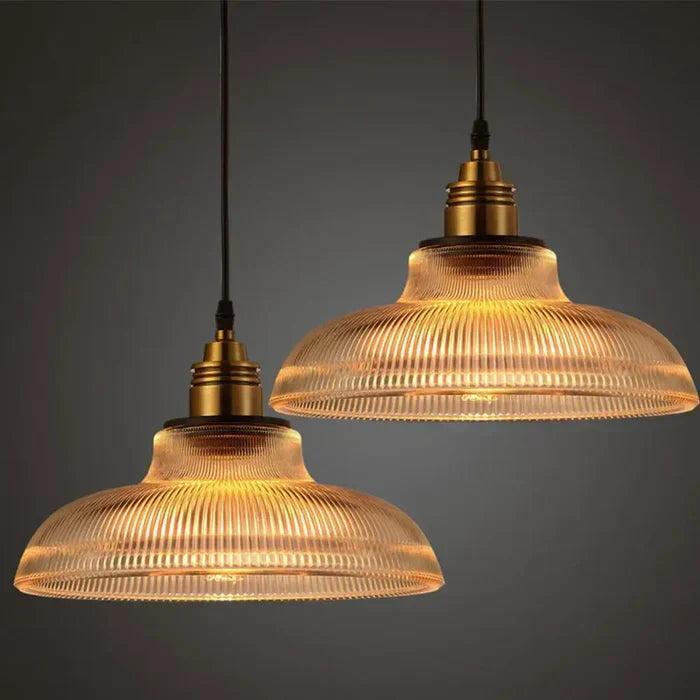 CrystalLoom Glazen Hanglamp – Luxe metalen LED lamp met warm licht & elegant design