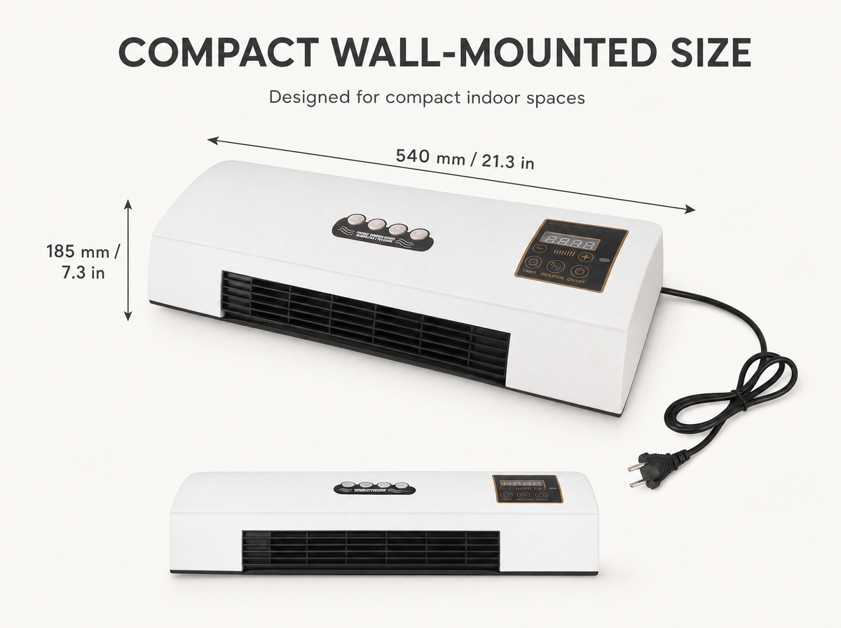Airco Wandmontage – 4-in-1 Klimaatunit met 1800W, LCD & Afstandsbediening Vestragear