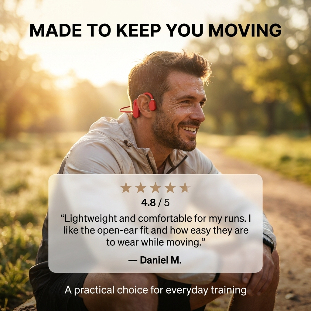 Bone Conduction Sportkoptelefoon – Draadloos, Lichtgewicht & IP67 Waterbestendig Vestragear