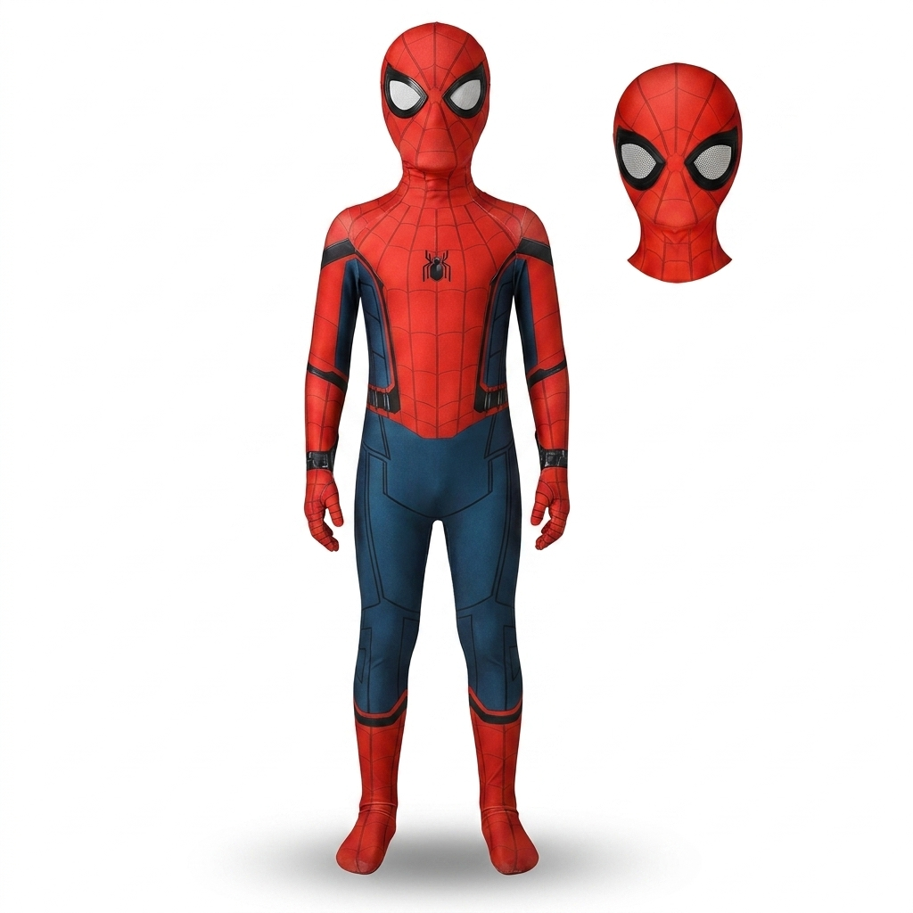 Superhelden Kostuum – Stretchstof, 3D Design & Afneembaar Masker Vestragear