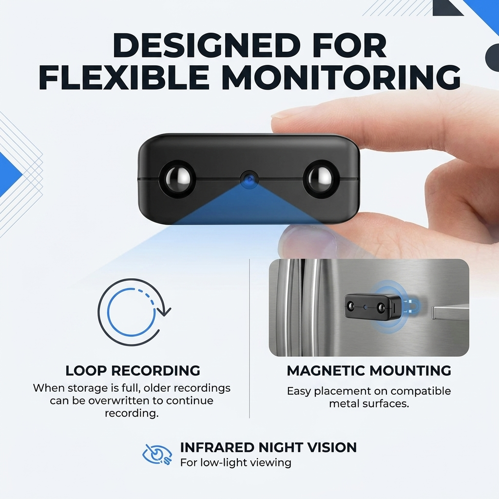 Micro HD camera – Compacte WiFi beveiligingscamera met nachtzicht & audio VestraGear