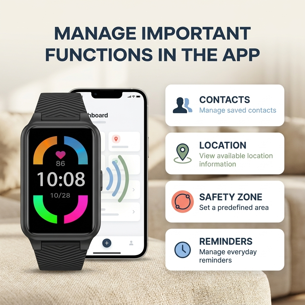 Smartwatch voor Senioren – 4G Bellen, GPS & SOS-Functie Vestragear