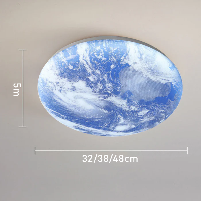 Lunaro Plafondlamp – Modern Rond Design van Massief Hout met Warme LED-Verlichting