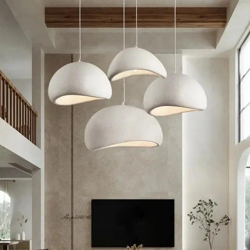 Zenara hanglamp – Japandi plafondlamp van matte hars met minimalistisch & organisch design