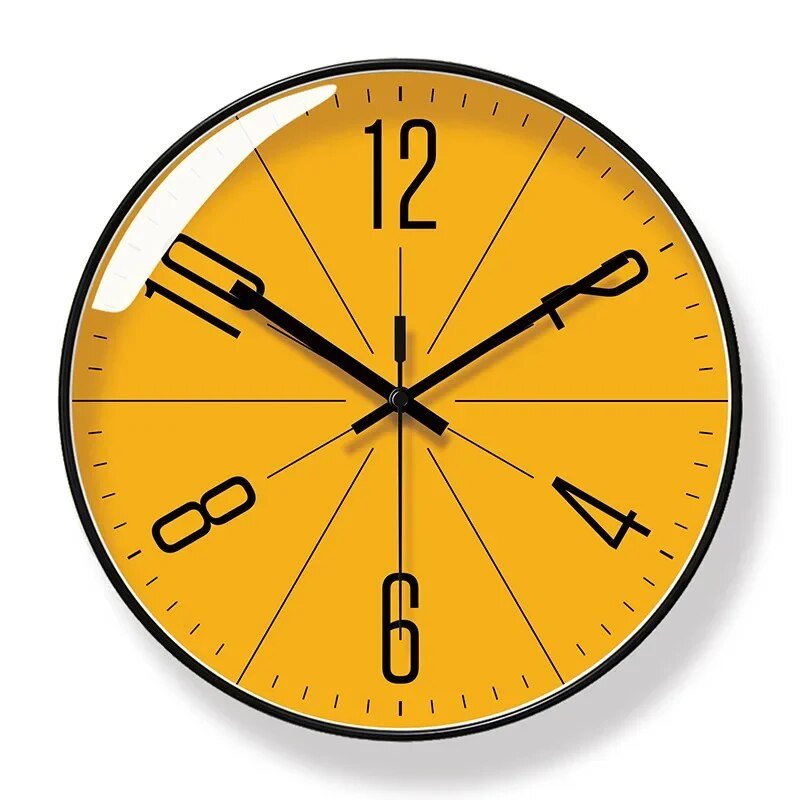 Nordictime Wandklok – Stille Quartz Klok in Zwart-Wit Design