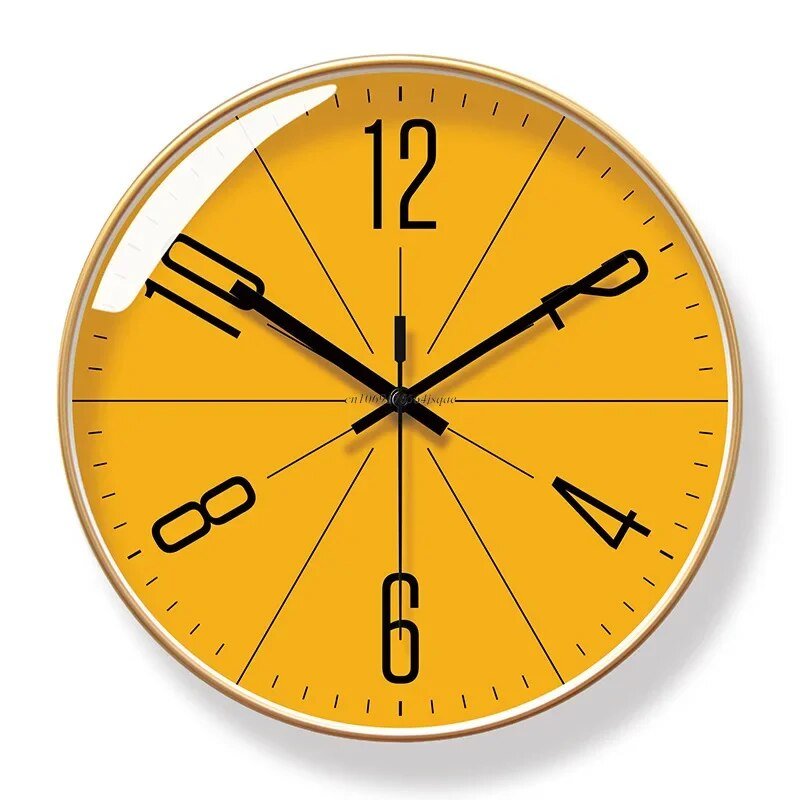 Nordictime Wandklok – Stille Quartz Klok in Zwart-Wit Design