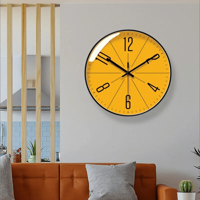 Nordictime Wandklok – Stille Quartz Klok in Zwart-Wit Design