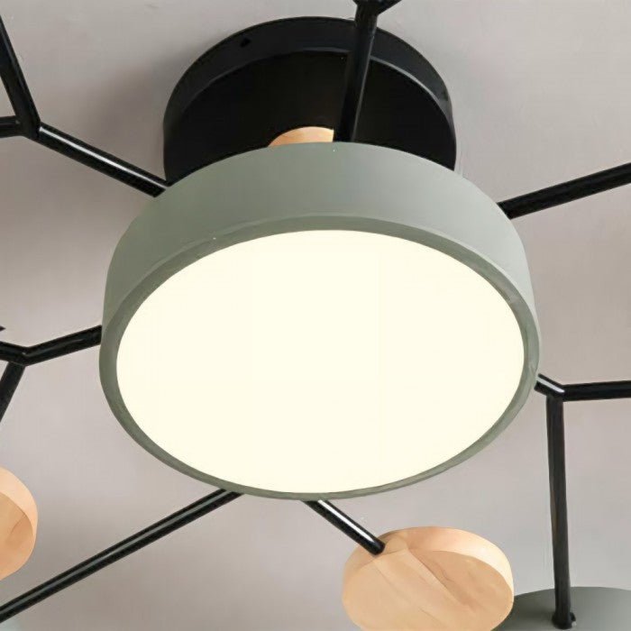 Nordora – Scandinavische LED-plafondlamp vertakt design & sfeervol licht
